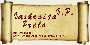 Vaskrsija Prelo vizit kartica